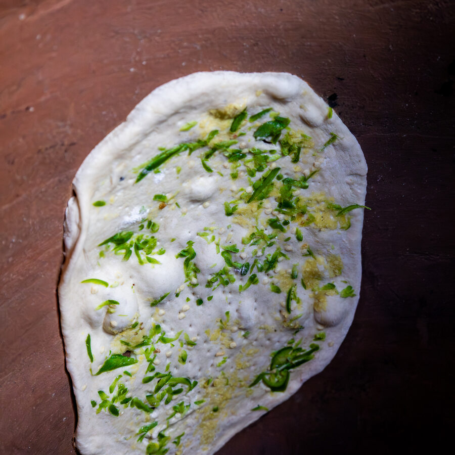 Green chilli Naan