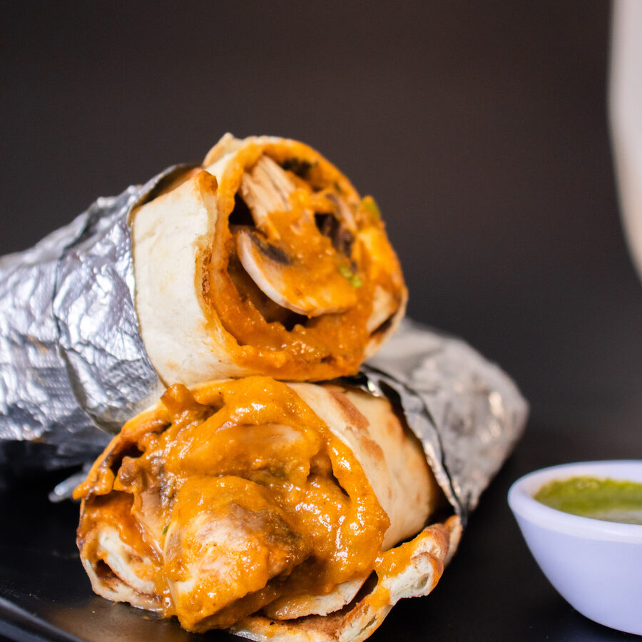 Mushroom Butter Masala Burrito