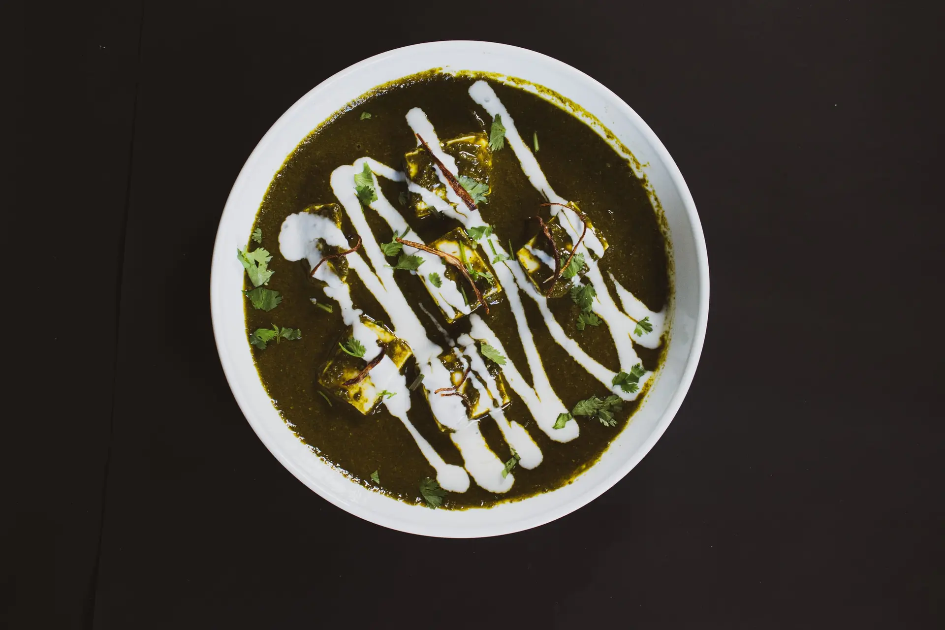 Palak Paneer - fresh paneer in a creamy spinach sauce