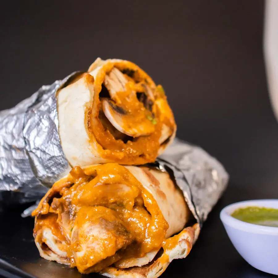 Mushroom Butter Masala Burrito